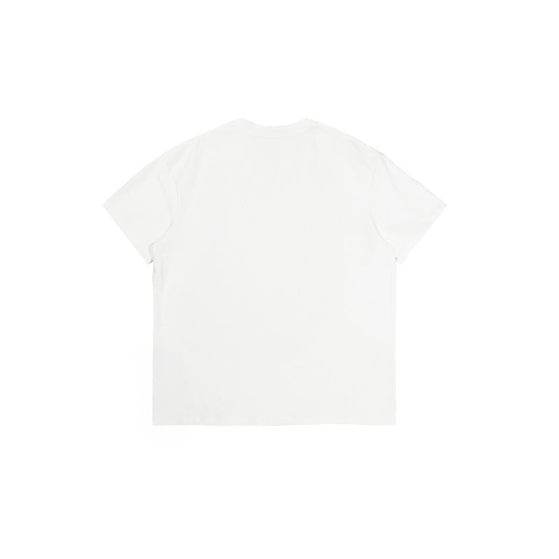 Yellow Playful Letter Print Loose Fit Short Sleeve Tee