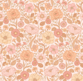 Betsy Floral Removable Wallpaper in Pink, Peach, and Cream