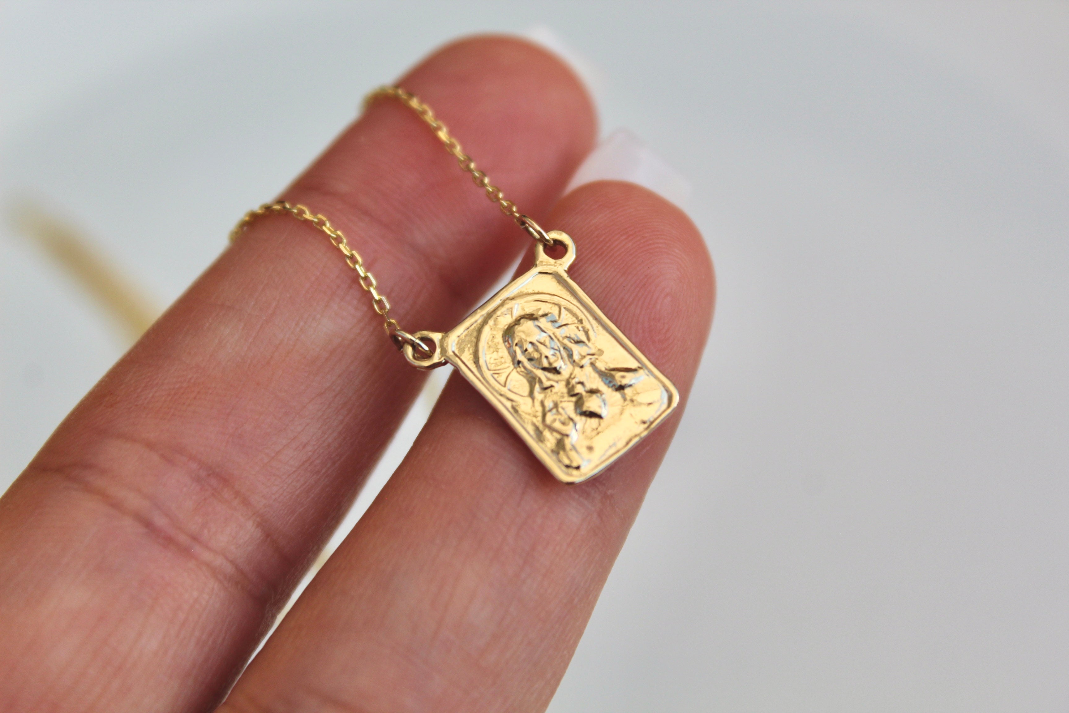 14K Gold Scapular