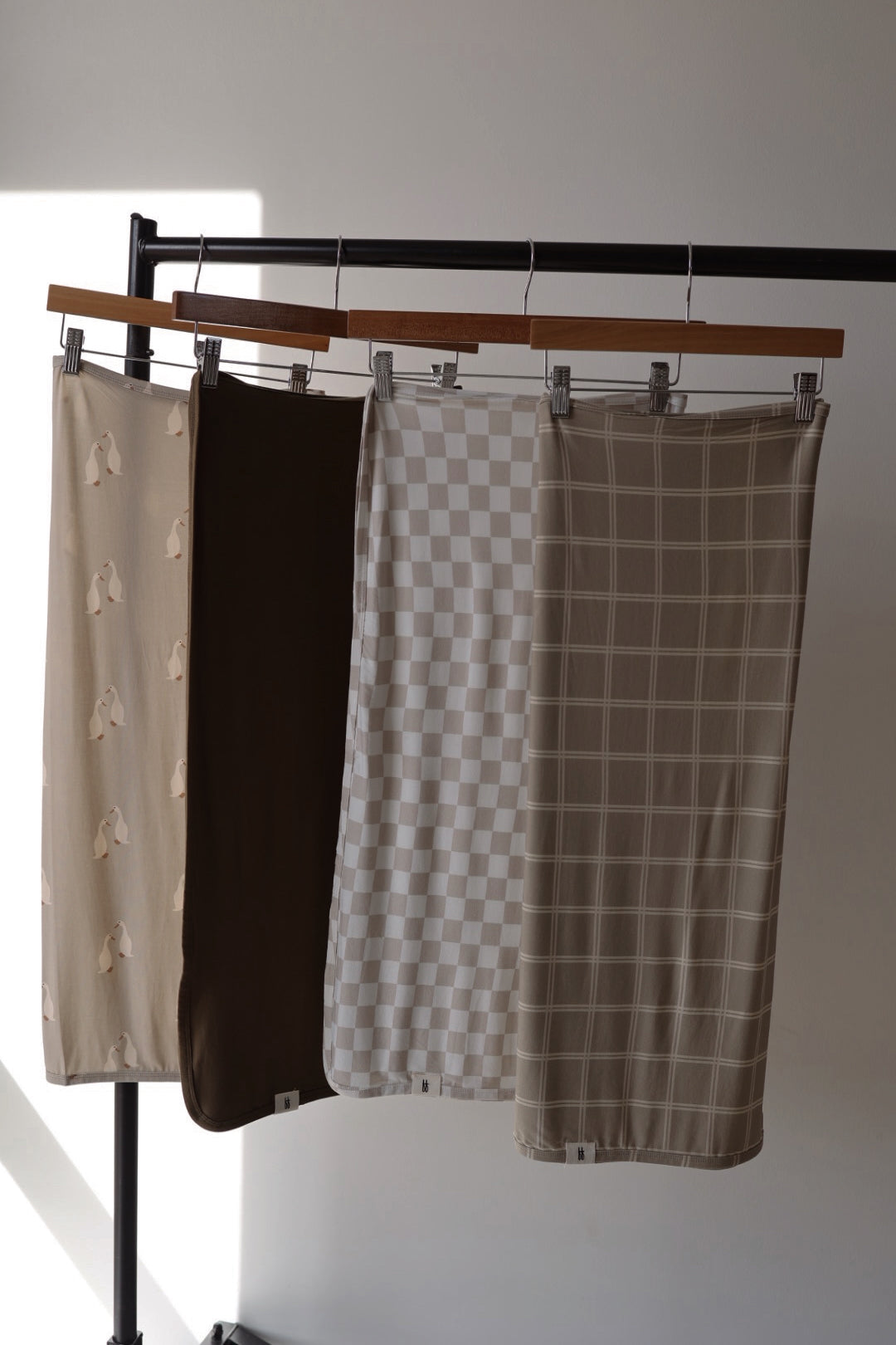 Bamboo Swaddle | Linen Grid