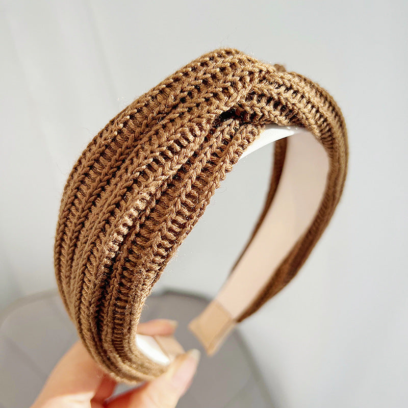 Wool Knit Wide Headband - Stylish Twisted Hair Accessory for Women - Image 8