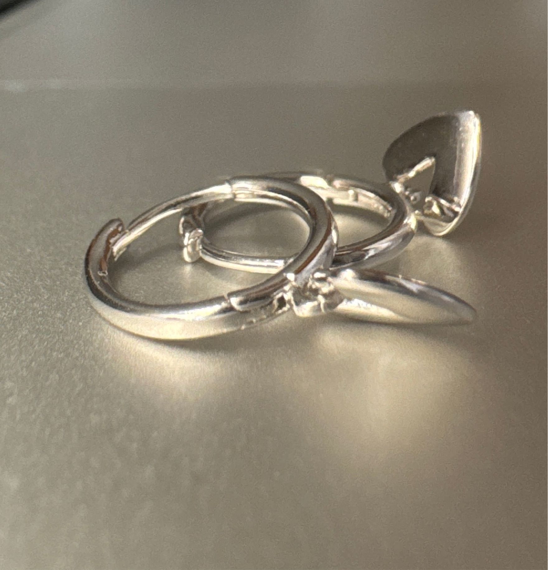 925 Sterling Silver Hoop Heart Dangle for kids and Adults with Sensitive Skin.