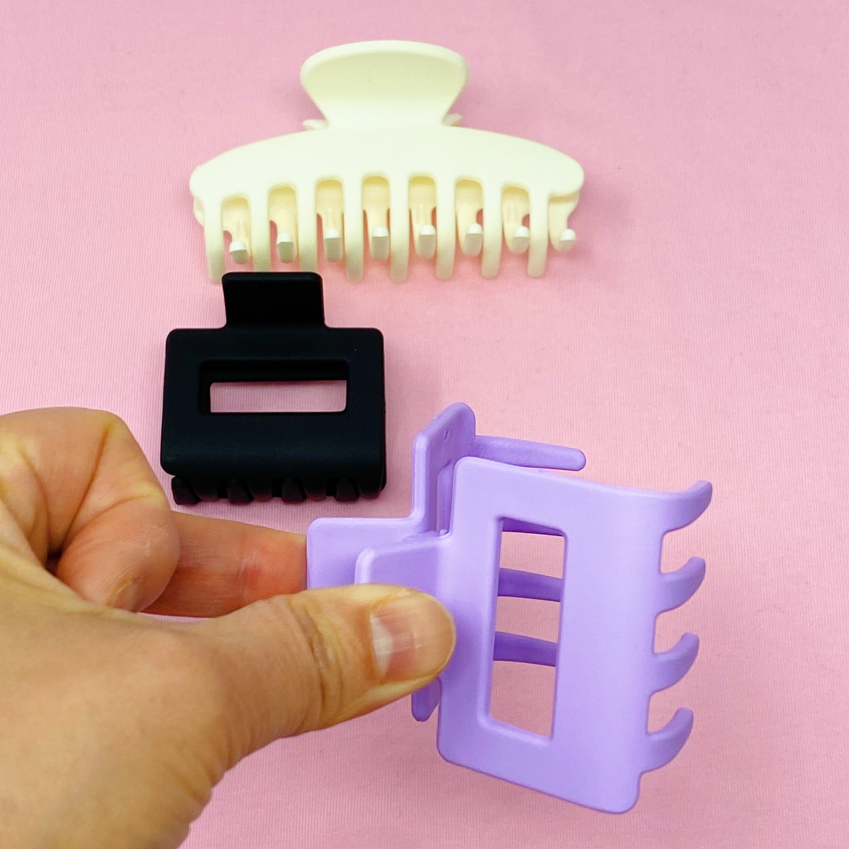 Matte Muted Hair Claw Set