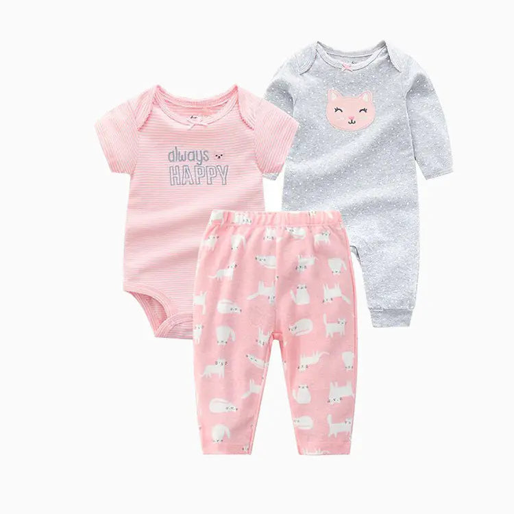 3-Piece Baby Outfit Set for Spring and Autumn