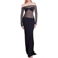 Womens Sexy Mesh Dresses Long Sleeve Slim Fit Elegant Sheer Maxi Dress Party Club Night Out Evenig Cocktail Long Dresses