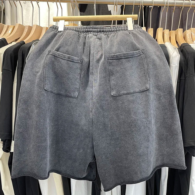 SAINT LOUIS Handmade Ink Spray Retro Style Shorts
