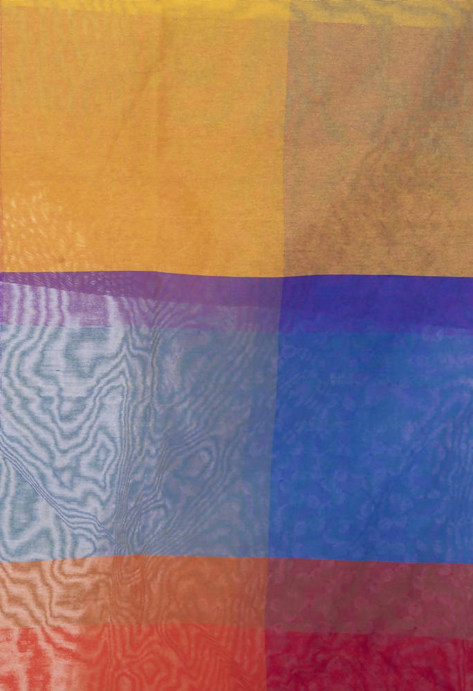 Multi-Colored Banarsi Chanderi Silk Dupatta with Geometric Print