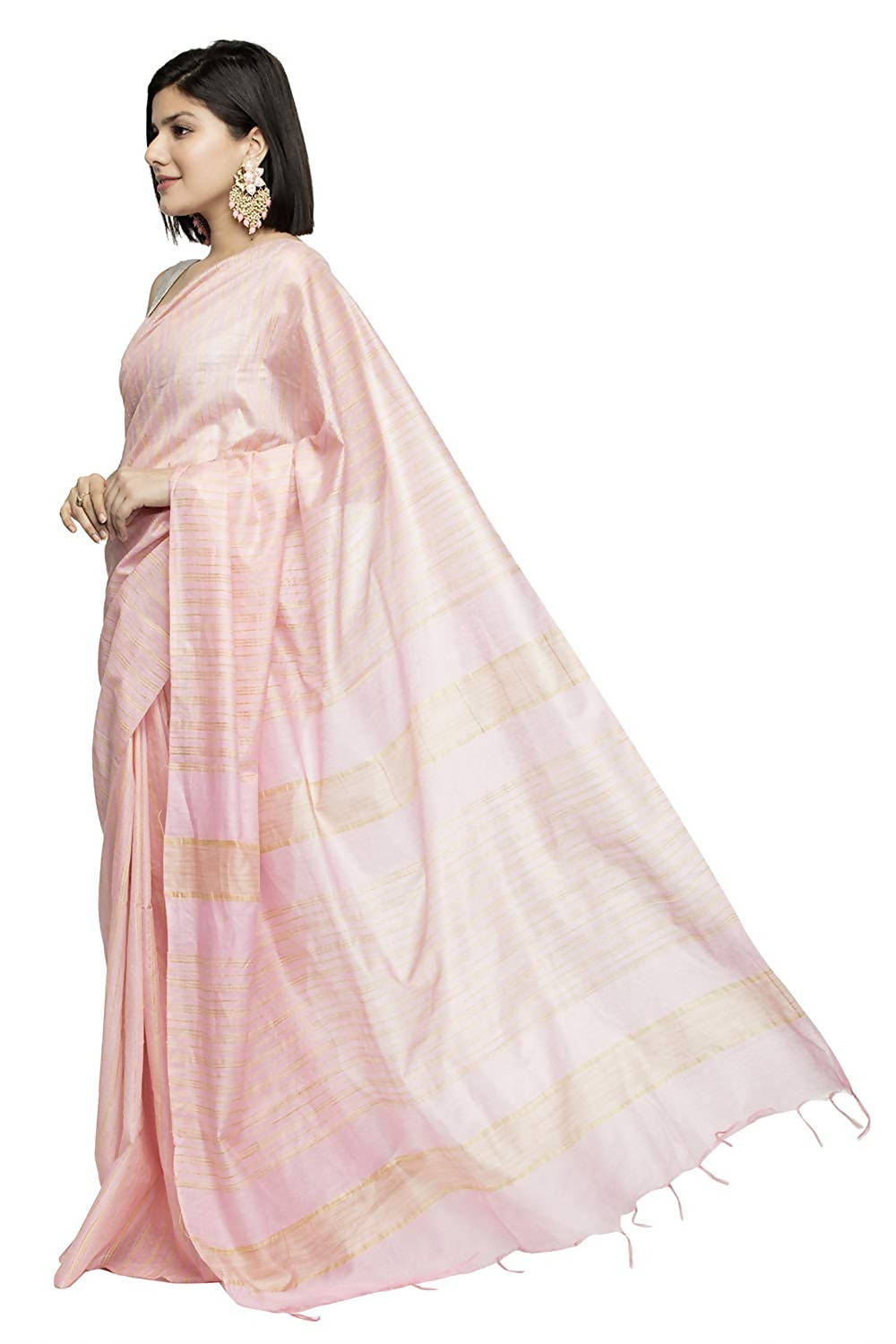 Baby Pink Bhagalpuri Saree for Girls - Elegant Traditional Wear