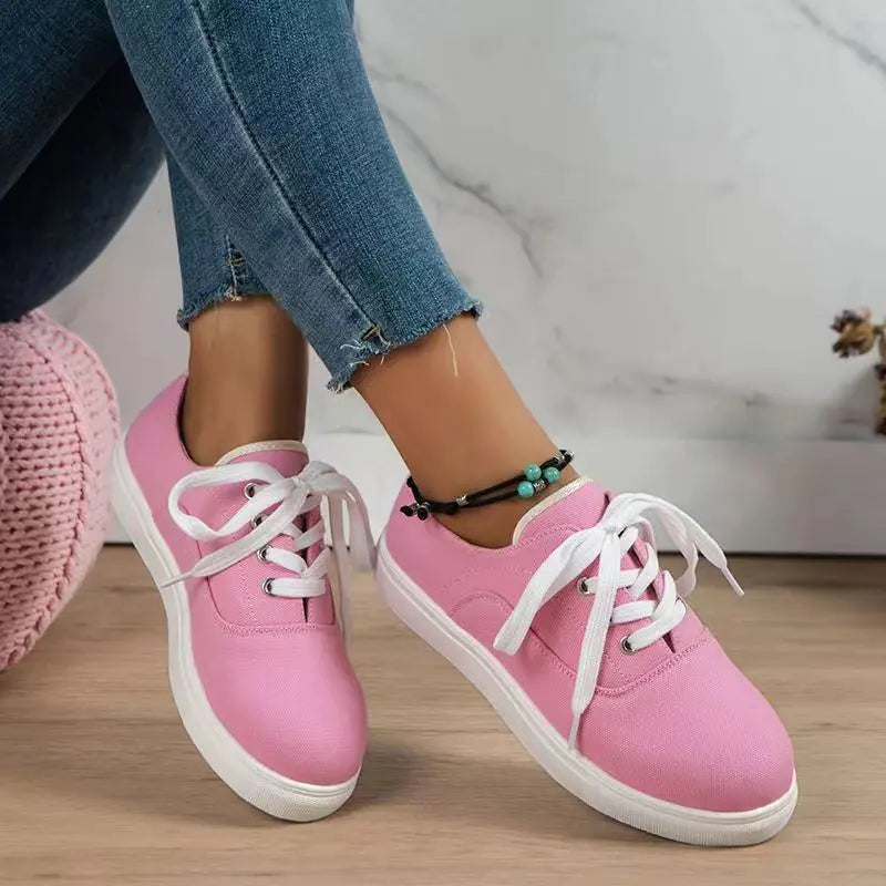 Women's Breathable Canvas Sneakers in Vibrant Purple - Image 8