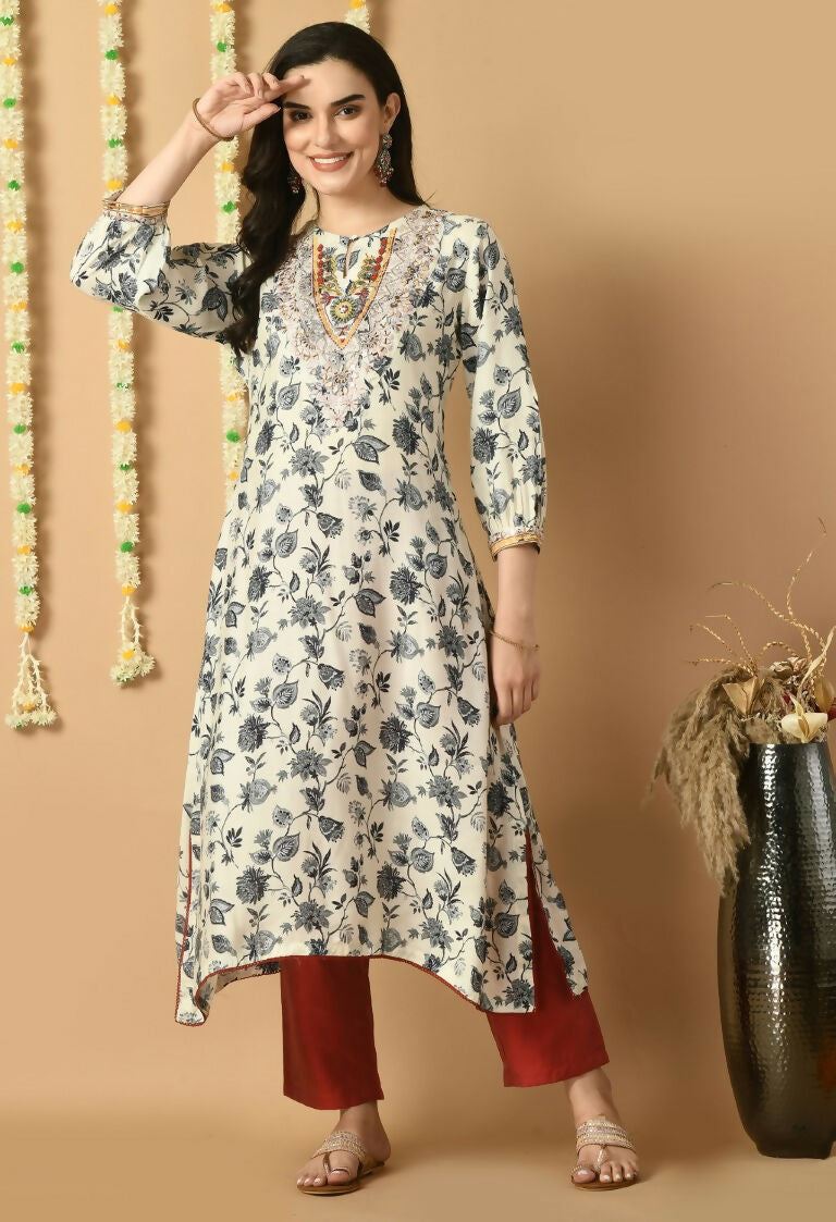 White Maslin Kurta Set - Minimalist Ethnic Chic