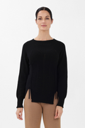 Cashmere Corset Sweater in Black
