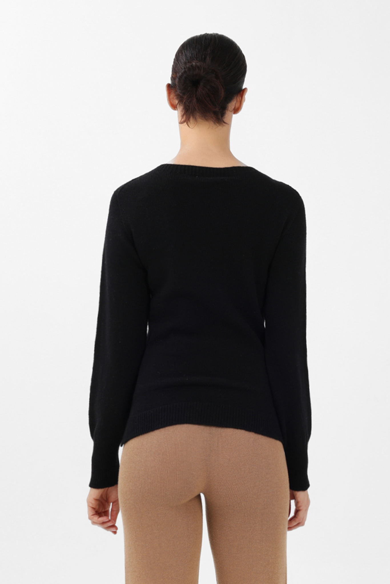 Cashmere Corset Sweater in Black