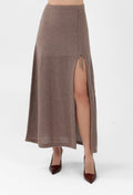 Cashmere Long Skirt in Sand
