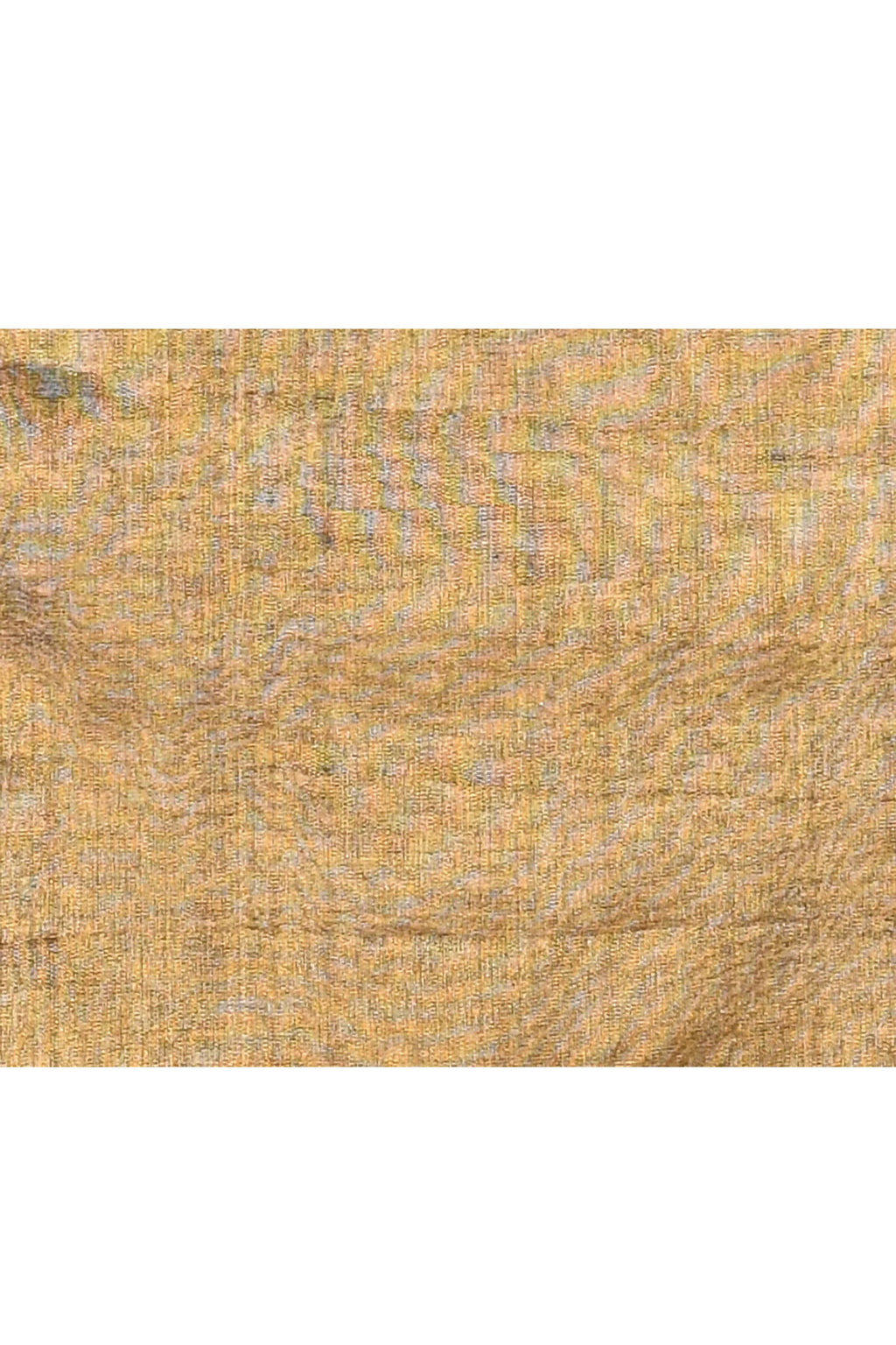 Gold Dual Tone Organic Tissue Saree with Matching Blouse Piece