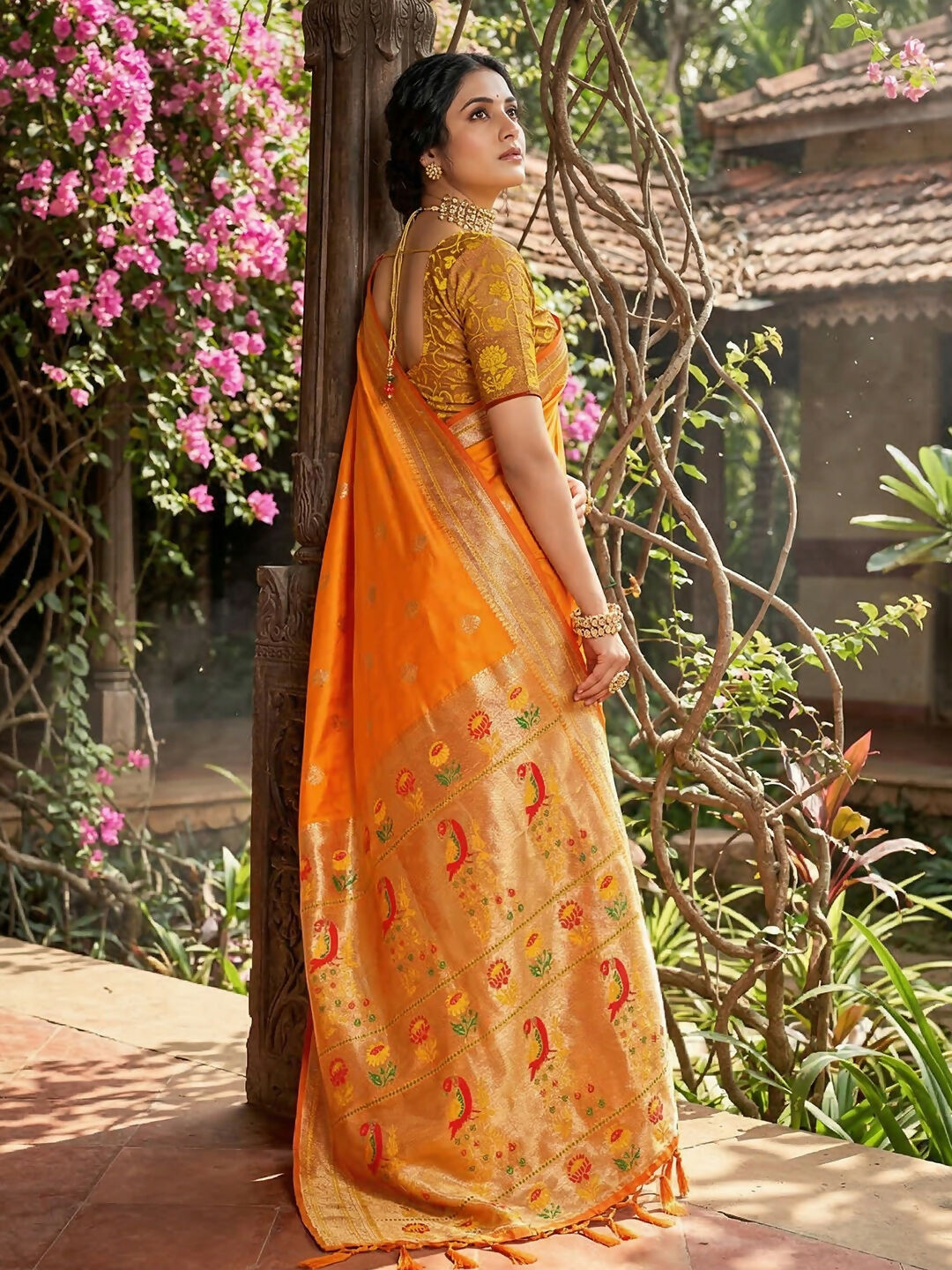 Yellow Soft Silk Saree with Matching Blouse Piece