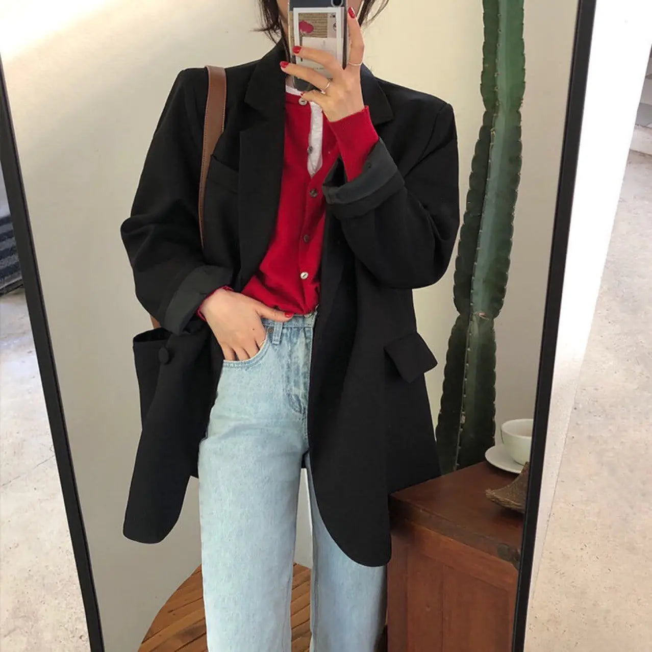 Elegant Loose Fit Lazy Suit Jacket