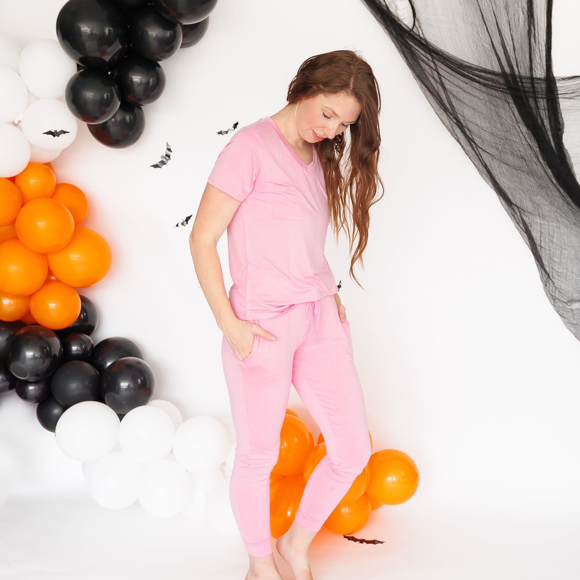Women's Cotton Candy Pink Bamboo Jogger Lounge Set - Image 4