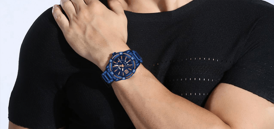 Men's Waterproof Chronograph Watch with Date Display - Modern Metal