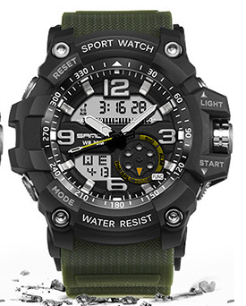 Sport Analog-Digital Military Watch Waterproof 50M Night Mode