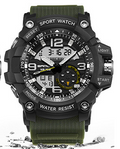 Sport Analog-Digital Military Watch Waterproof 50M Night Mode