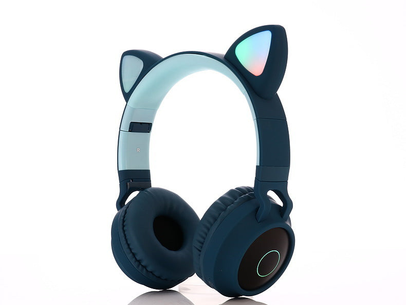 Pink Wireless Bluetooth Kids Headphones with Microphone & Folding Design