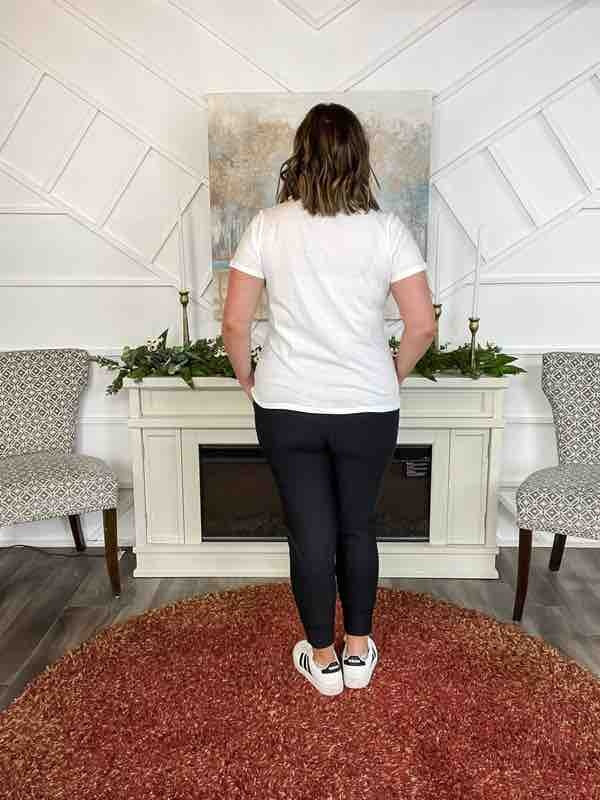 Elijah Scoop Neck Tee - Relaxed Fit 100% Cotton White Shirt