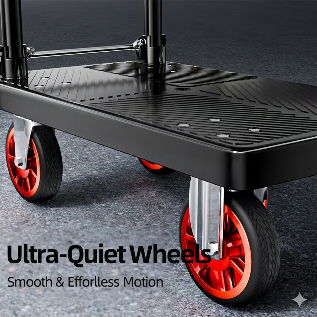Heavy Duty Folding Platform Cart with Secure Strap