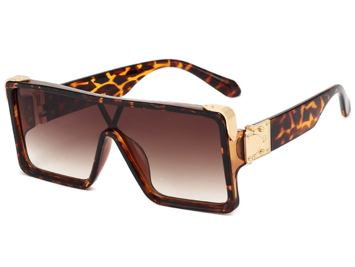 Classic Black & White Square Sunglasses for Women and Men