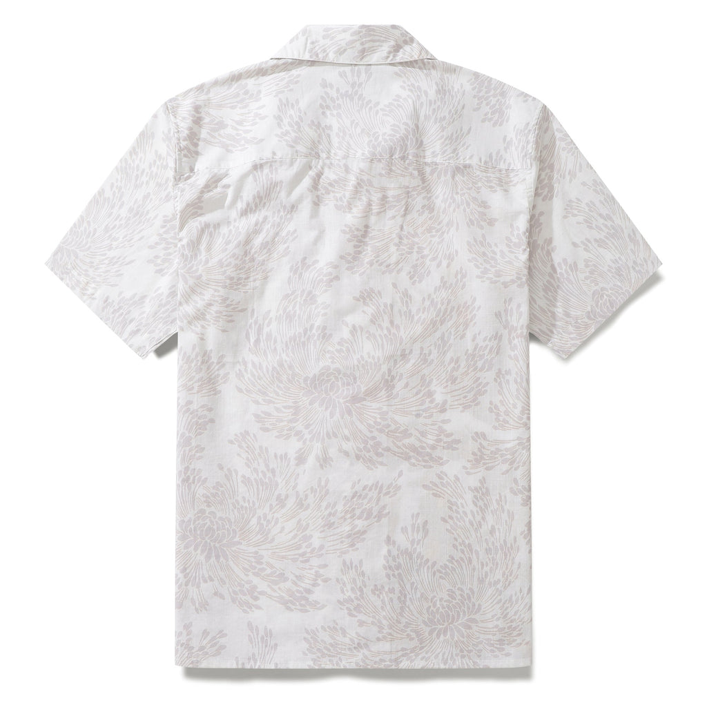 Men's Floral Hawaiian Shirt, Resort-Wear Camp Collar Cotton