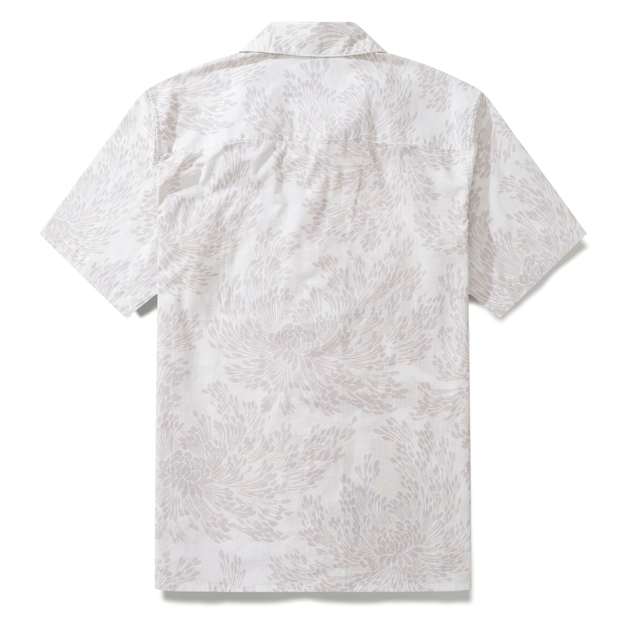 Men's Floral Hawaiian Shirt, Resort-Wear Camp Collar Cotton