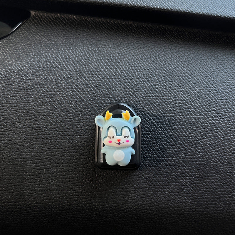 2 Pcs Cartoon Car Dashboard Hooks Mini Adhesive Organizer Hangers