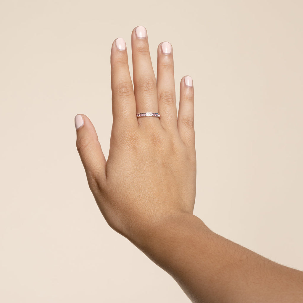Tessa Pink Crystal Eternity Band