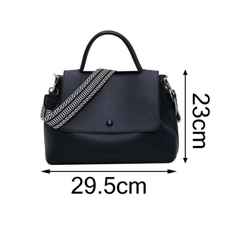 Simple Leather Crossbody Bag for Girls Lightweight Travel Purse