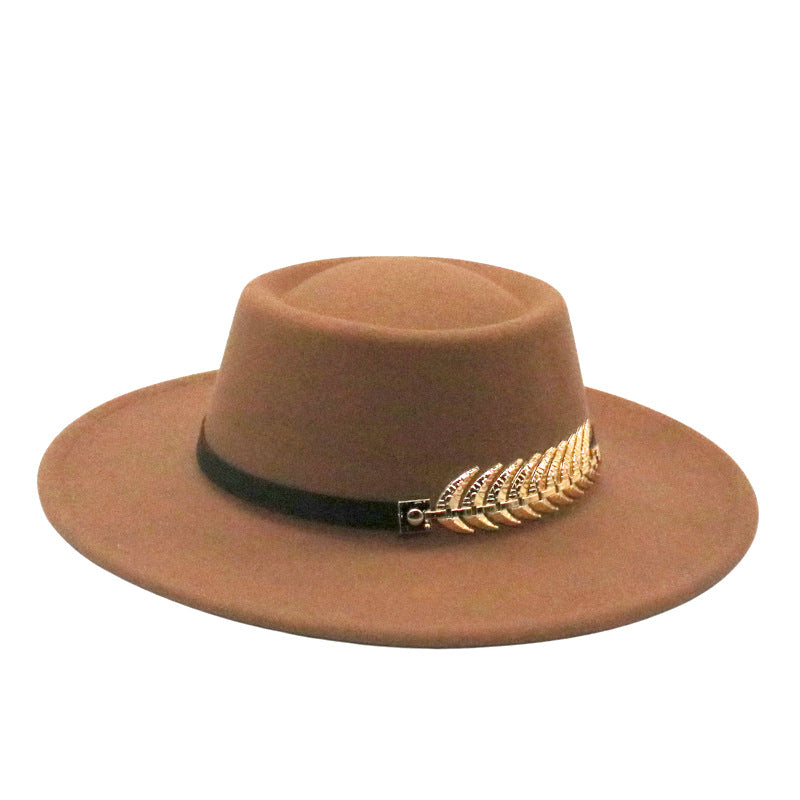 Foldable Short Brim Fedora Hat for Autumn and Winter