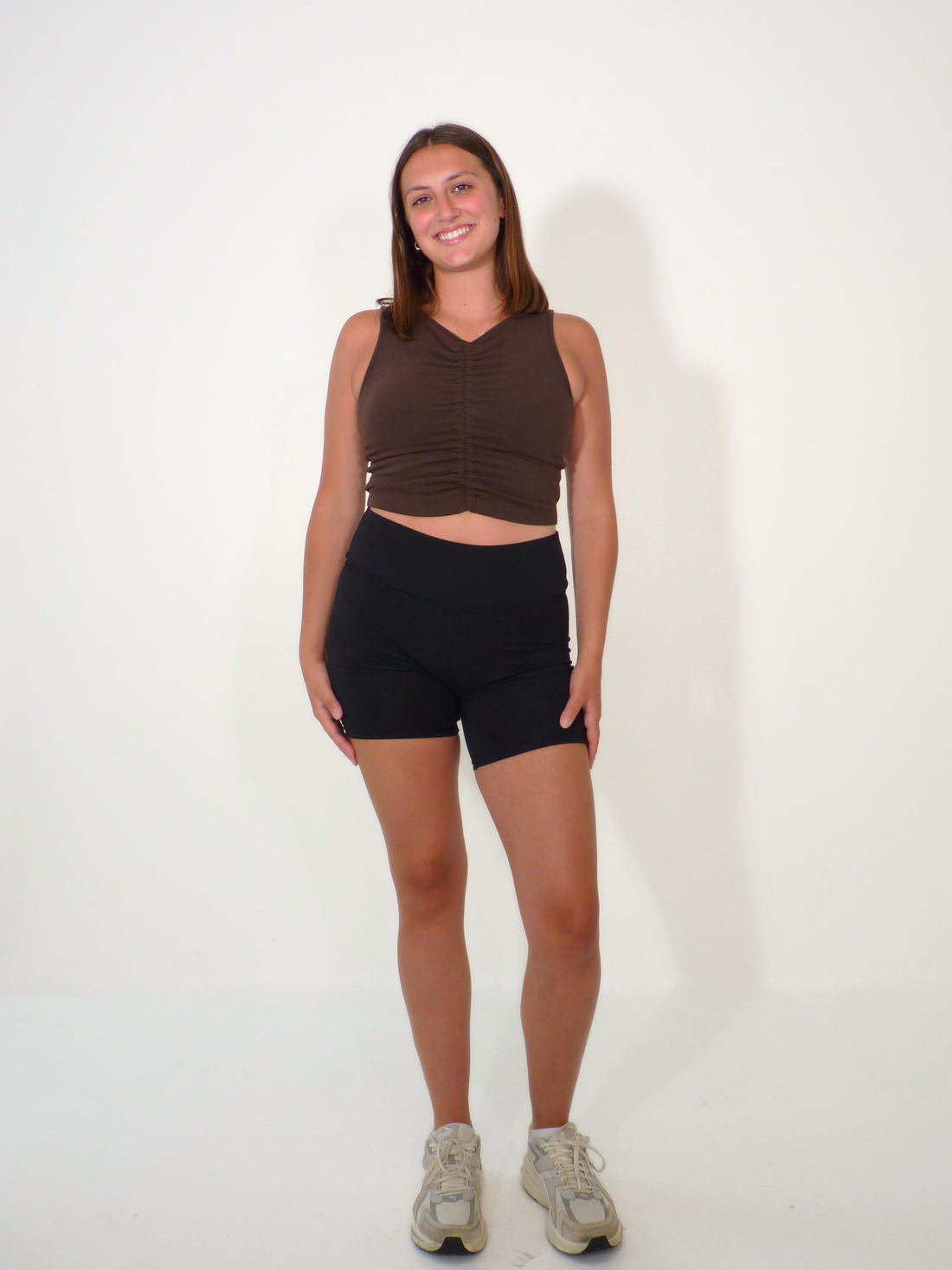 Luna Tank Top with Ruched Front Detail for Active Wear - Image 4