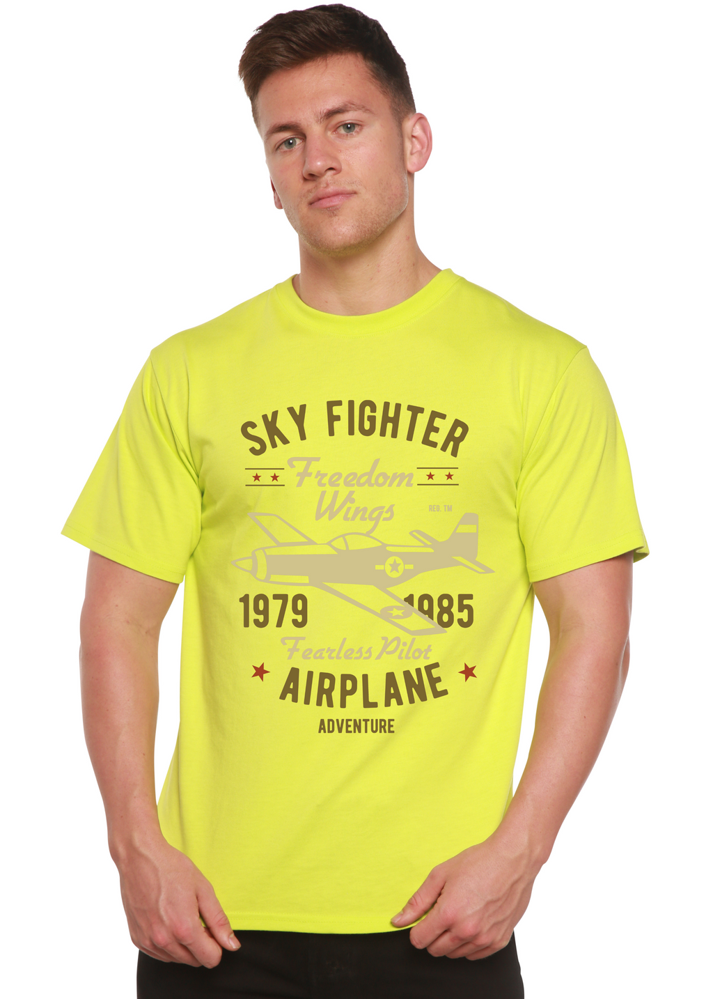 Sky Fighter Men's Bamboo Viscose Graphic T-Shirt