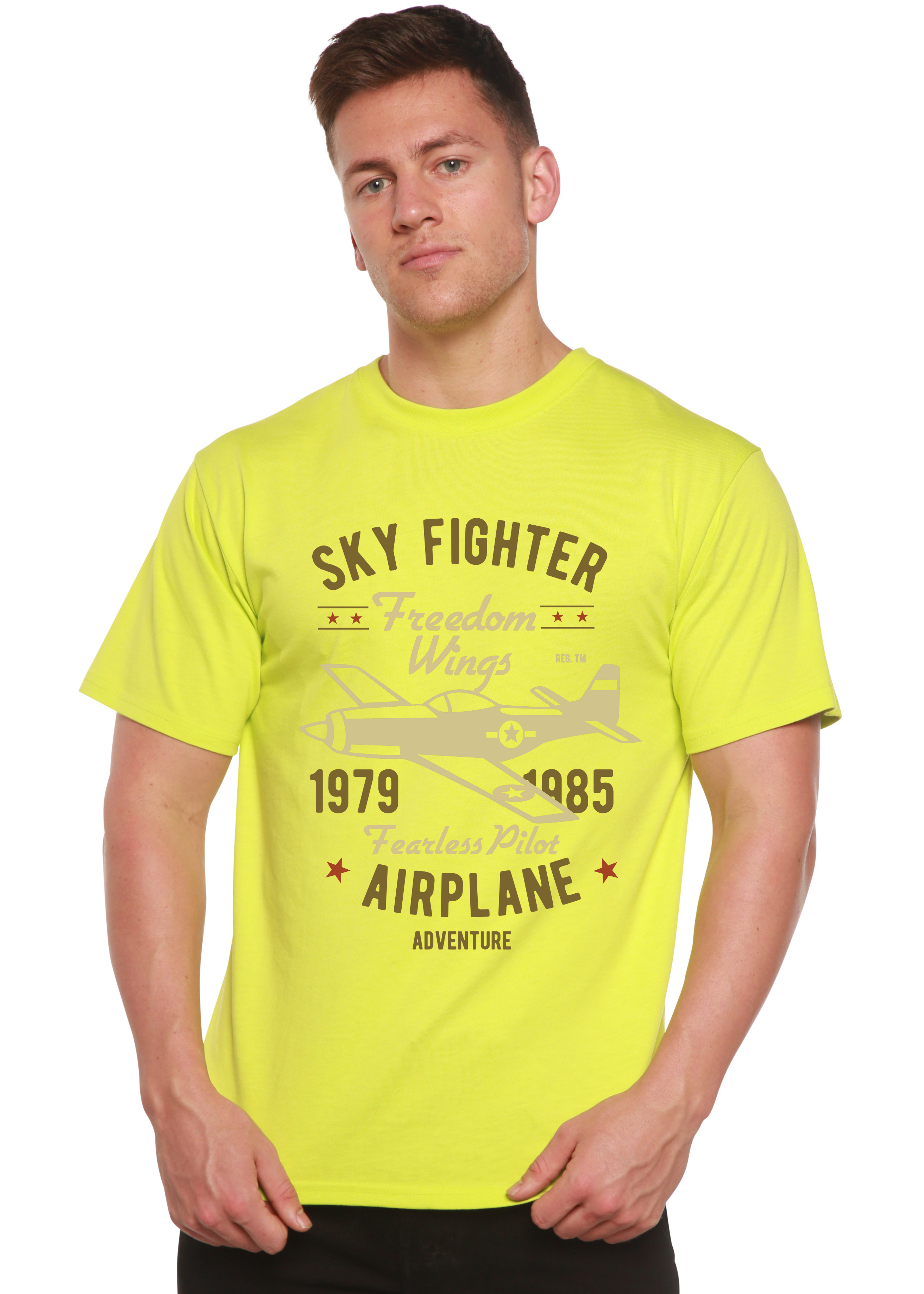 Sky Fighter Men's Bamboo Viscose Graphic T-Shirt