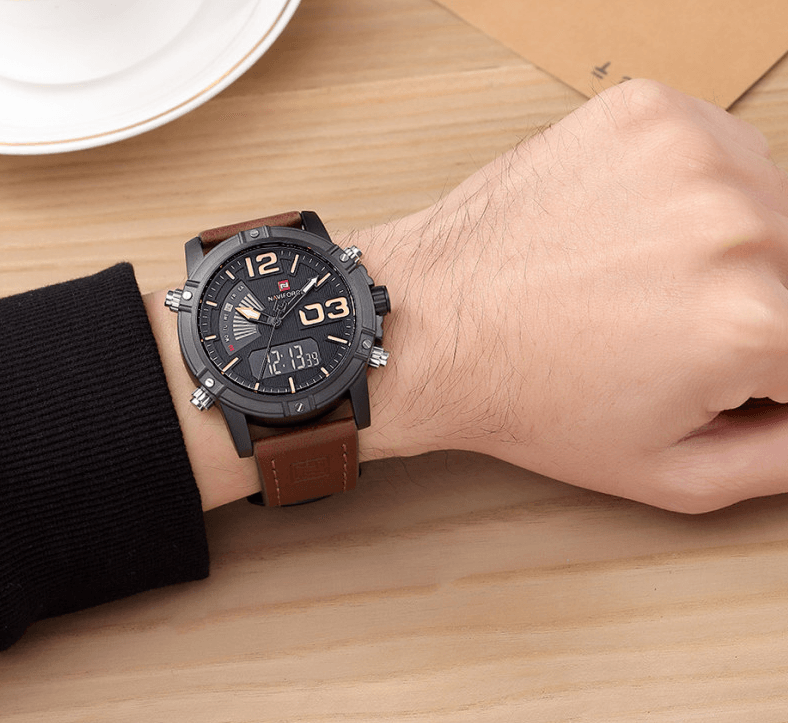 Multifunction Digital Analog Sports Watch with Alarm & Stopwatch