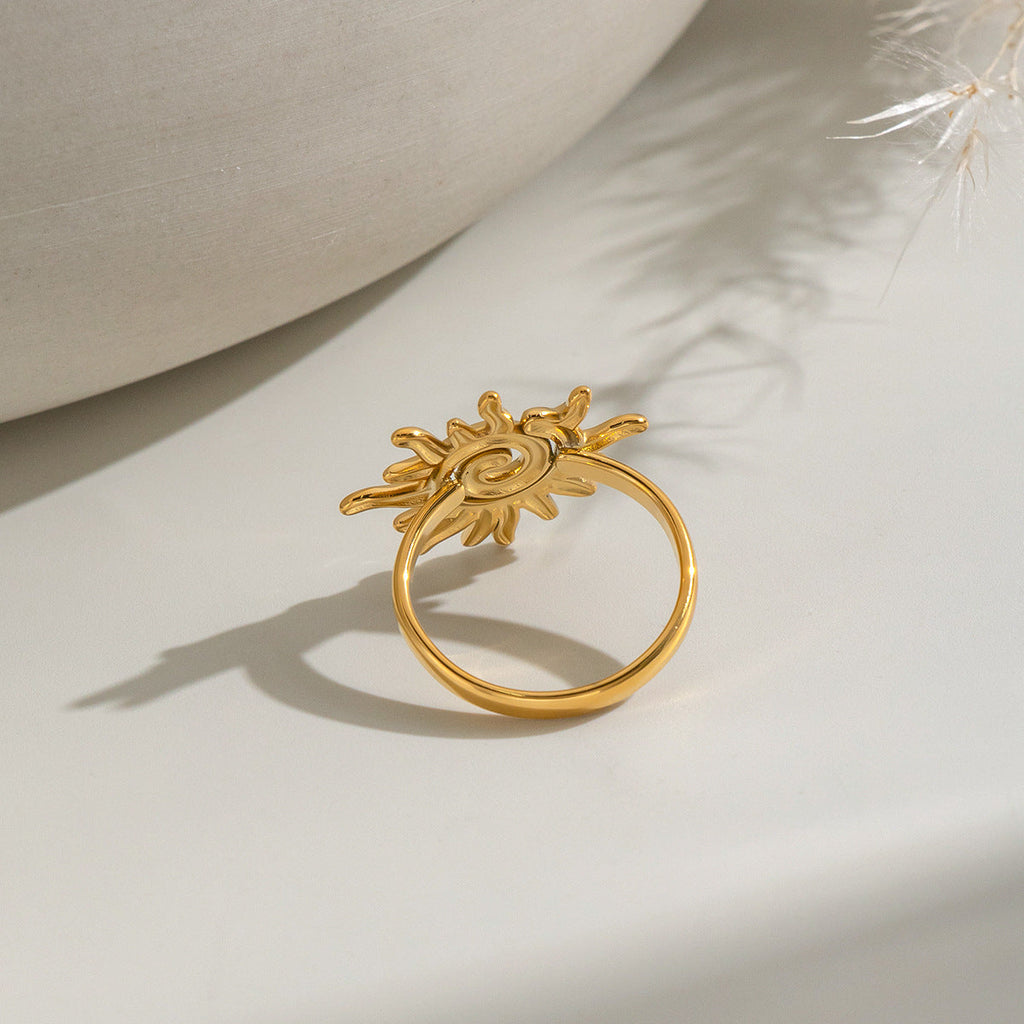 Titanium Steel 18k Gold Ring That Wont Fade