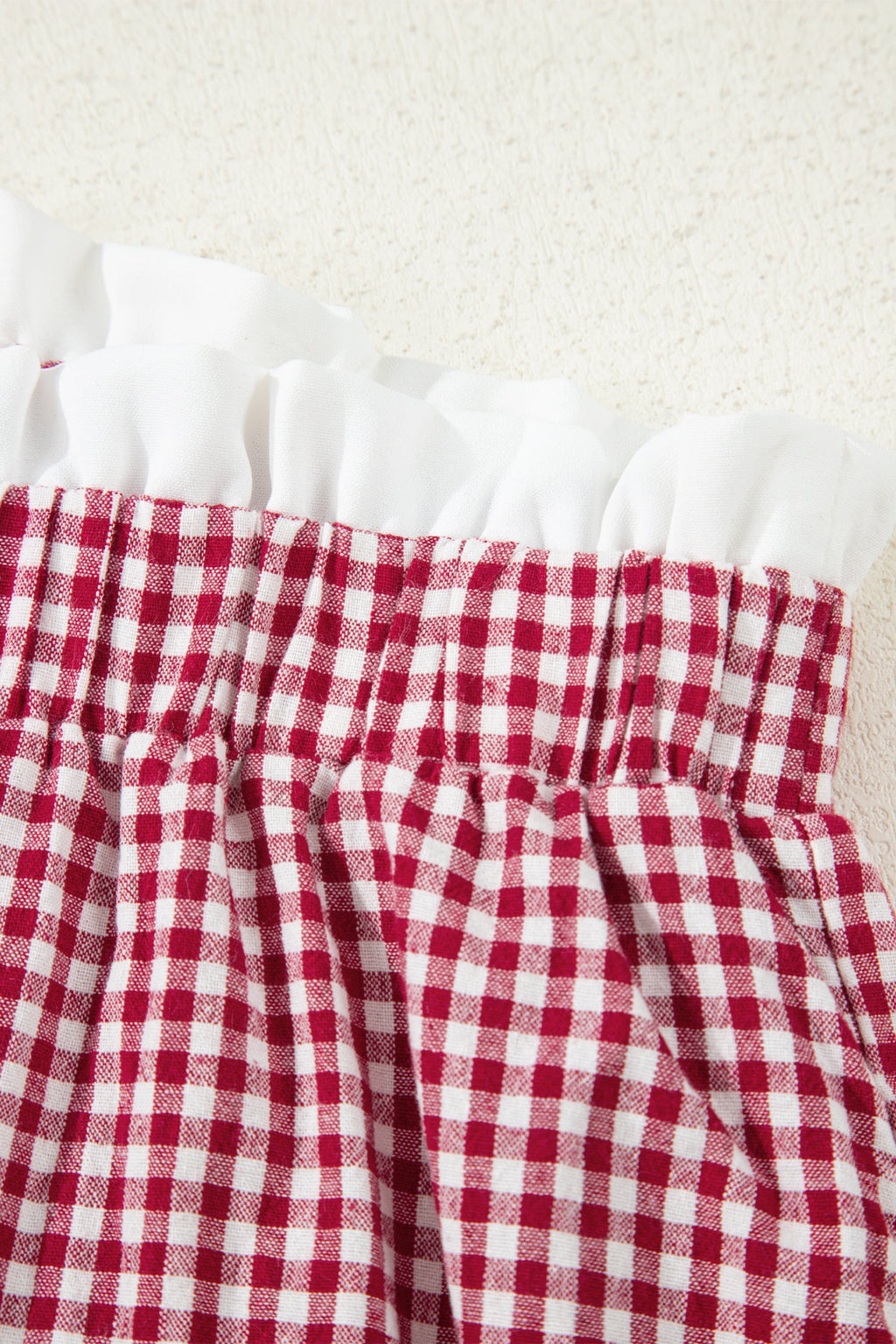 Plus Size Contrast Trim Plaid Shorts