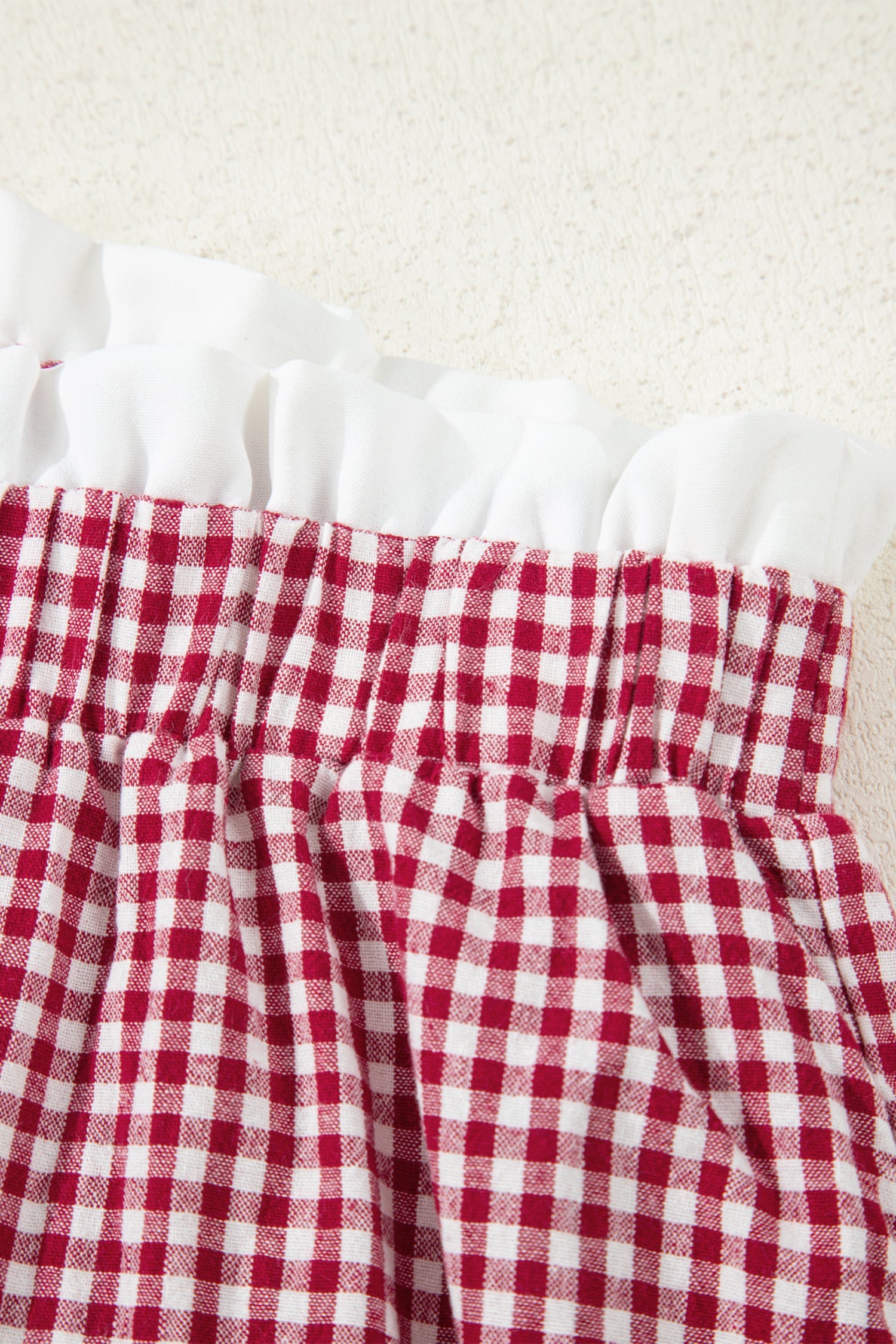 Plus Size Contrast Trim Plaid Shorts