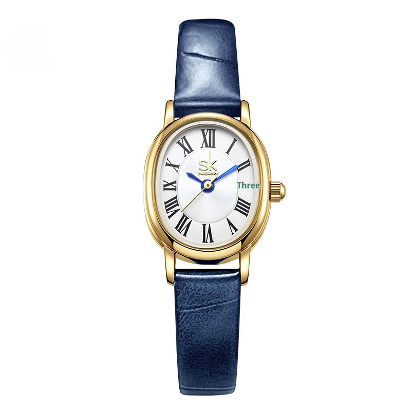 Retro Oval Leather Belt Quartz Watch