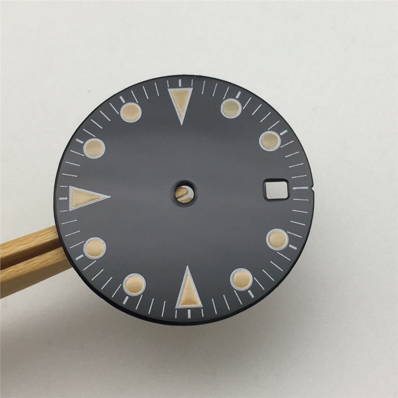 Seiko-modified Watch Dial With Luminous Numerals