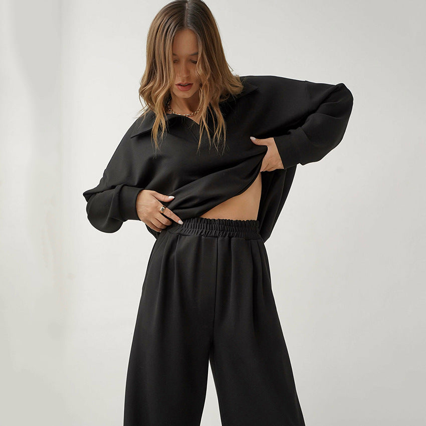 Women’s French Casual Two-Piece Suit High-Waist Trousers Set - Image 2
