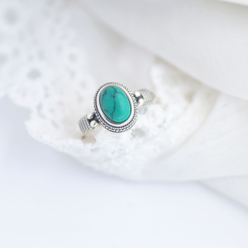 Vintage Style Geometric Adjustable Ring in S925 Silver-Plated