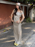 Women's Off-Shoulder Top and Maxi Skirt Two-Piece Set - Image 5