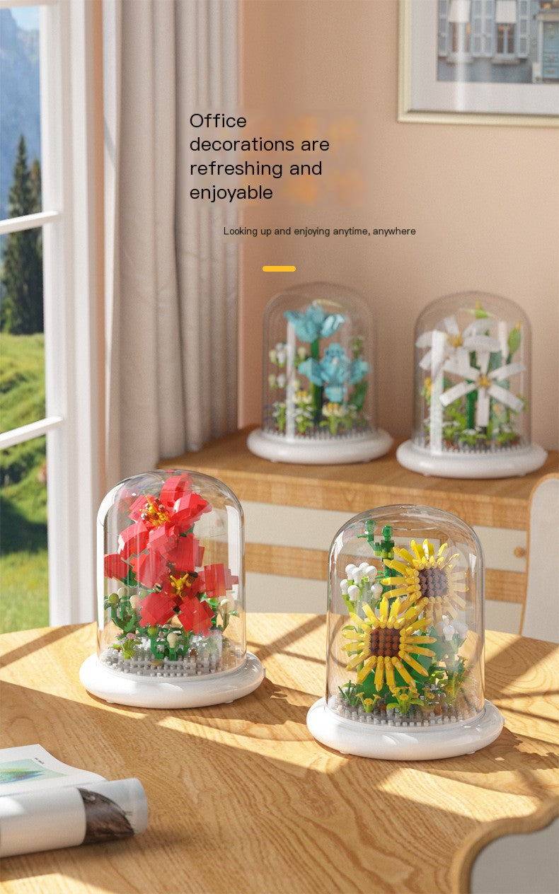 Eternal Flower Bouquet Sunflower Building Block Set