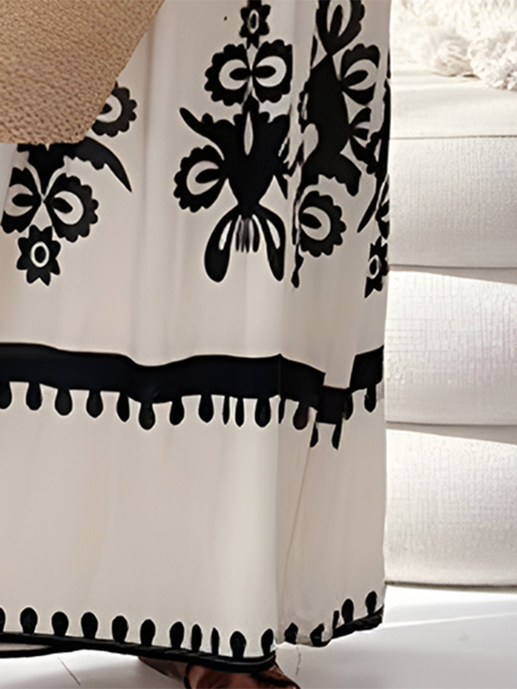 Printed Spaghetti Strap Sleeveless Maxi Dress for Summer