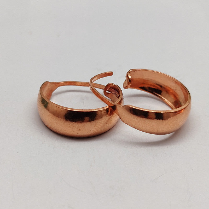 Retro Ethnic-Style Copper Hoop Earrings - Bohemian Vintage Jewelry