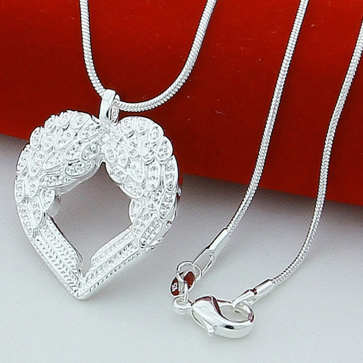 Silver Plated Empty Butterfly O-shaped Necklace Korean Necklace